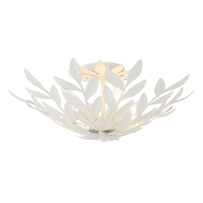 Crystorama 560-MT Four Light Semi Flush Mount, Matte White