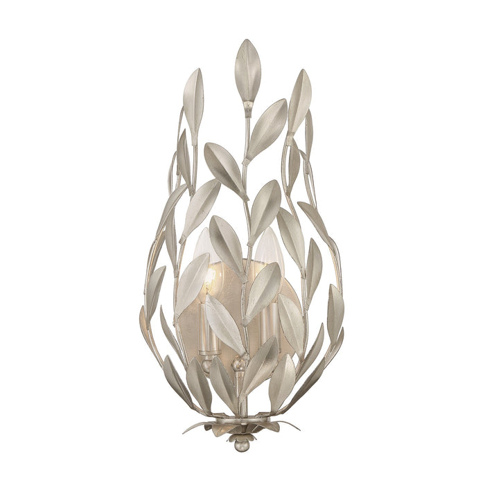 Crystorama 561-SA Two Light Wall Sconce, Antique Silver
