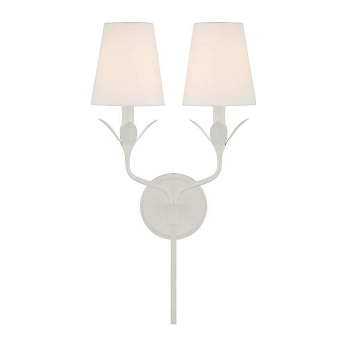 Crystorama 562-MT Two Light Wall Sconce, Matte White