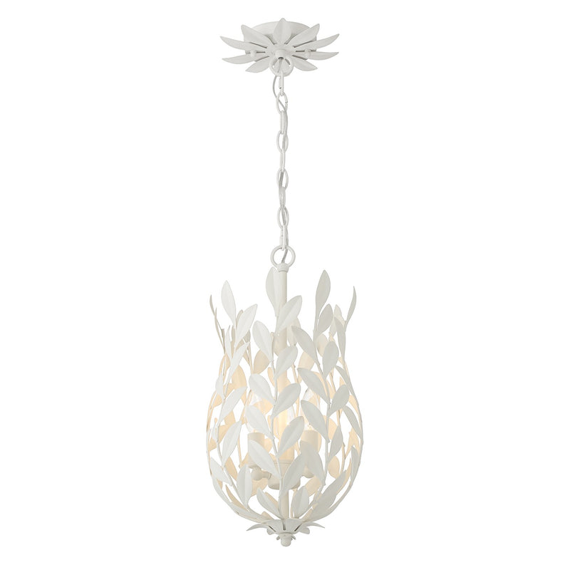 Crystorama 563-MT Three Light Mini Pendant, Matte White