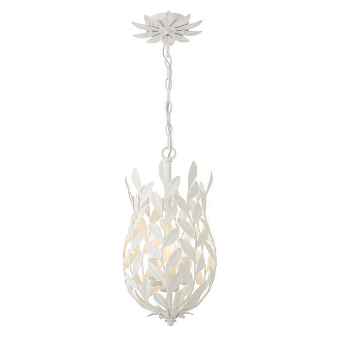 Crystorama 563-MT Three Light Mini Pendant, Matte White