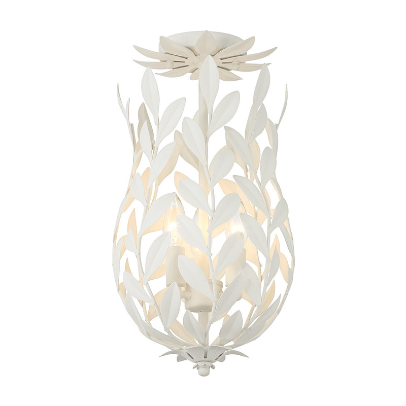 Crystorama 563-MT_CEILING Three Light Semi Flush Mount, Matte White