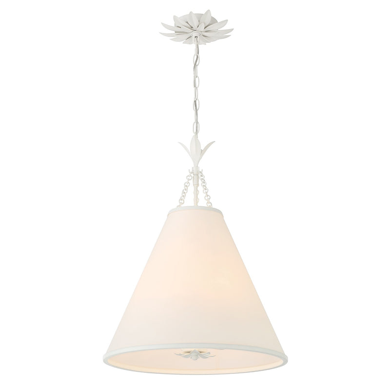 Crystorama 564-MT Four Light Pendant, Matte White