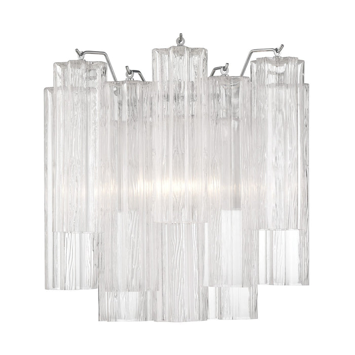 Crystorama ADD-303-CH-CL Two Light Wall Sconce, Polished Chrome