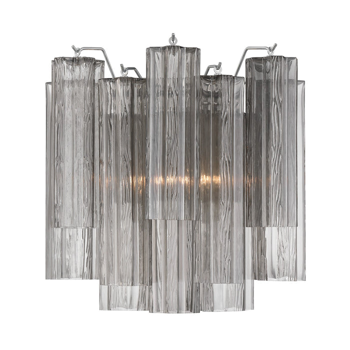 Crystorama ADD-303-CH-SM Two Light Wall Sconce, Polished Chrome