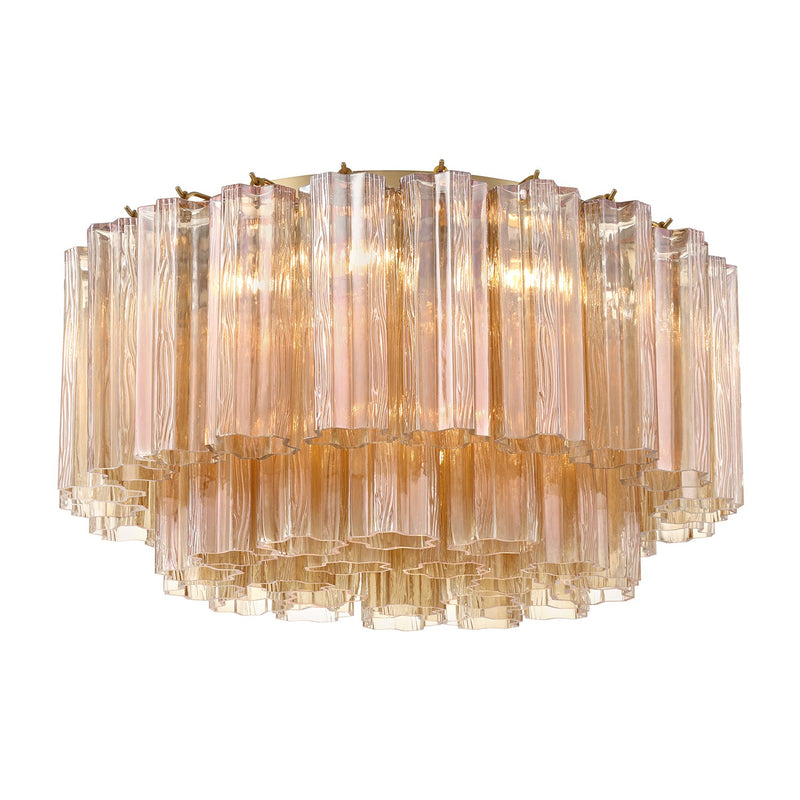 Crystorama ADD-321-AG-AM Seven Light Flush Mount, Aged Brass