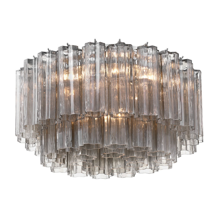 Crystorama ADD-321-CH-SM Seven Light Flush Mount, Polished Chrome