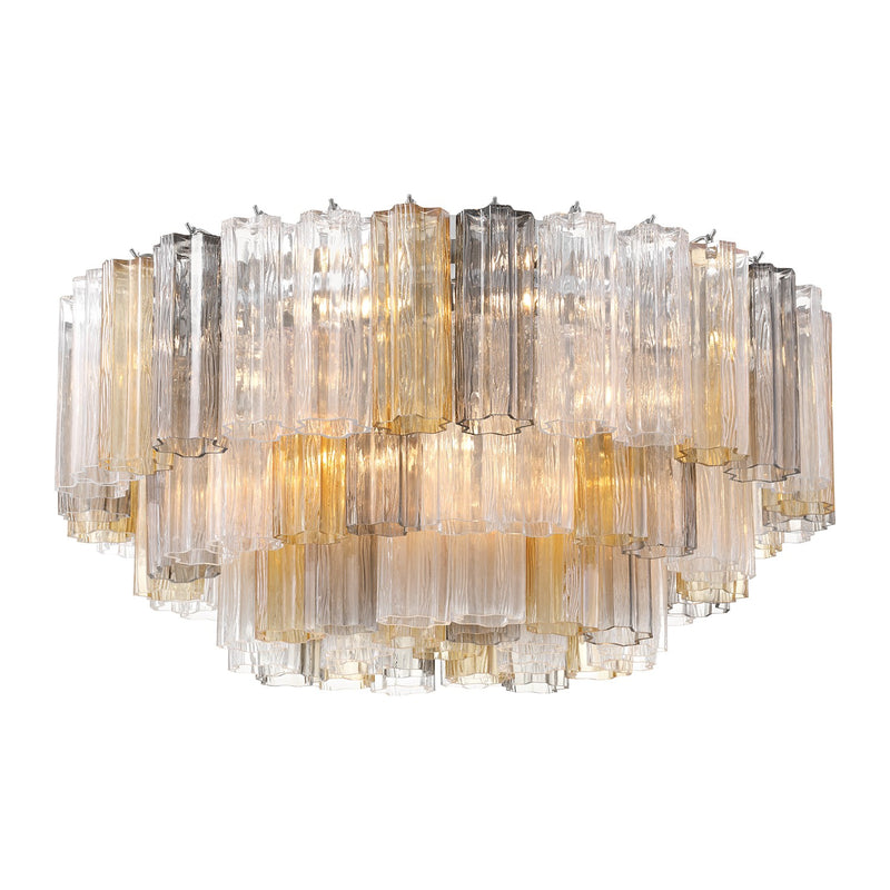 Crystorama ADD-331-CH-AU 16 Light Flush Mount, Polished Chrome