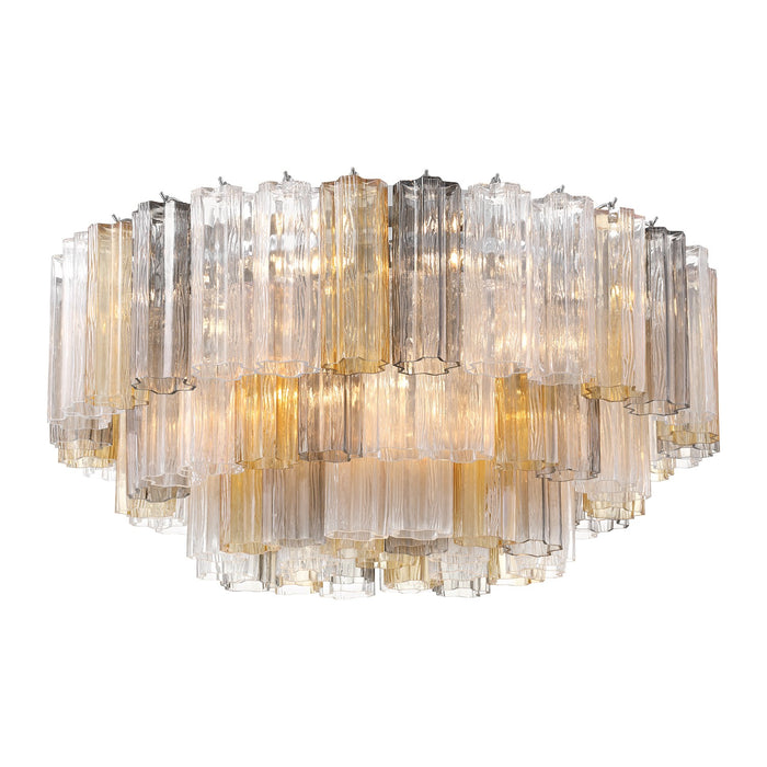 Crystorama ADD-331-CH-AU 16 Light Flush Mount, Polished Chrome