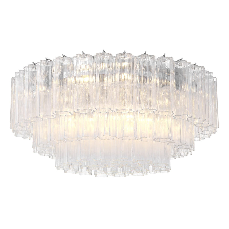 Crystorama ADD-331-CH-CL 16 Light Flush Mount, Polished Chrome