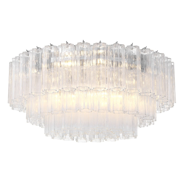 Crystorama ADD-331-CH-CL 16 Light Flush Mount, Polished Chrome