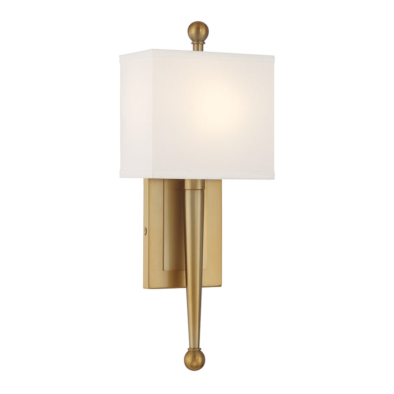 Crystorama ARD-832-VG One Light Wall Sconce, Vibrant Gold