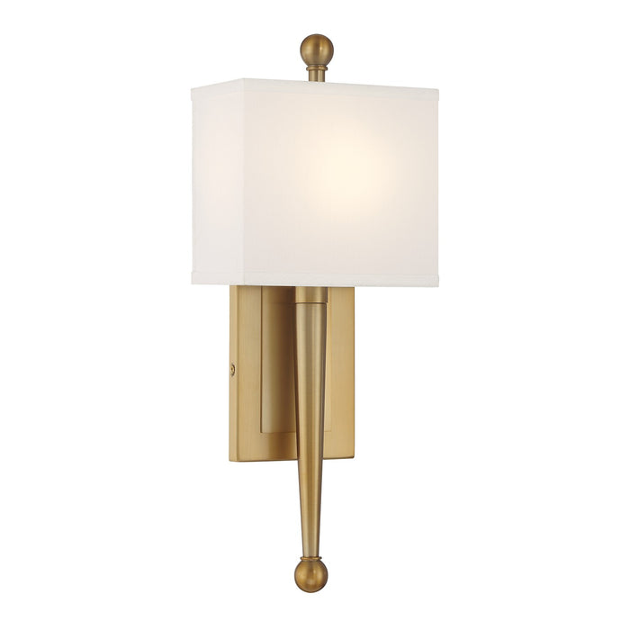 Crystorama ARD-832-VG One Light Wall Sconce, Vibrant Gold