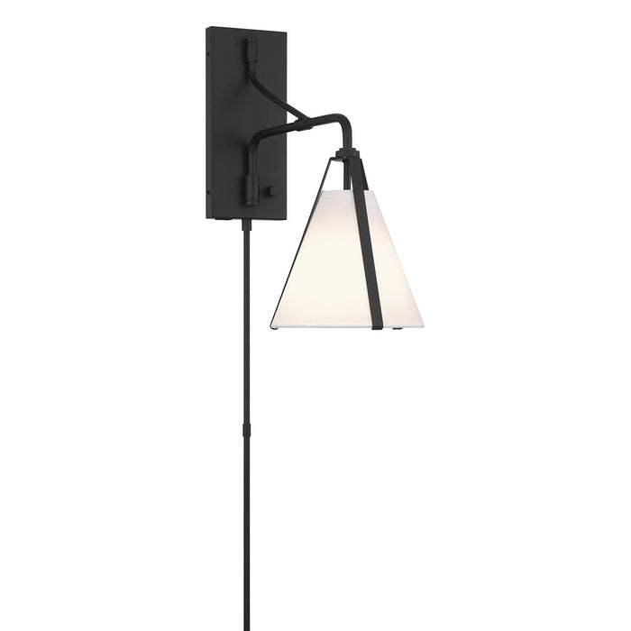 Crystorama FUL-901-BK One Light Task Sconce, Black