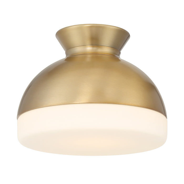 Crystorama GID-4000-VG One Light Flush Mount, Vibrant Gold