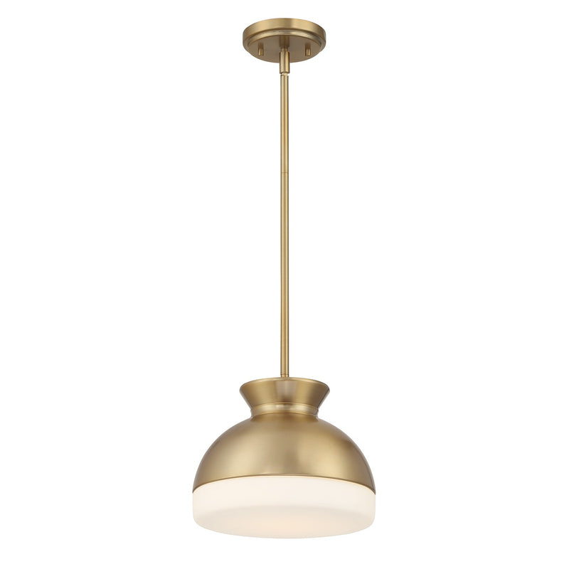 Crystorama GID-4005-VG One Light Mini Pendant, Vibrant Gold