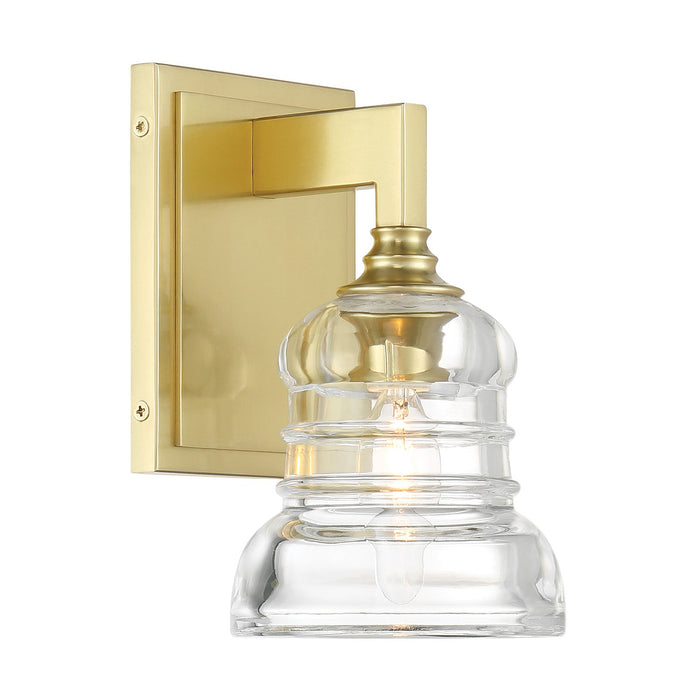 Crystorama GRG-1041-AG One Light Wall Sconce, Aged Brass