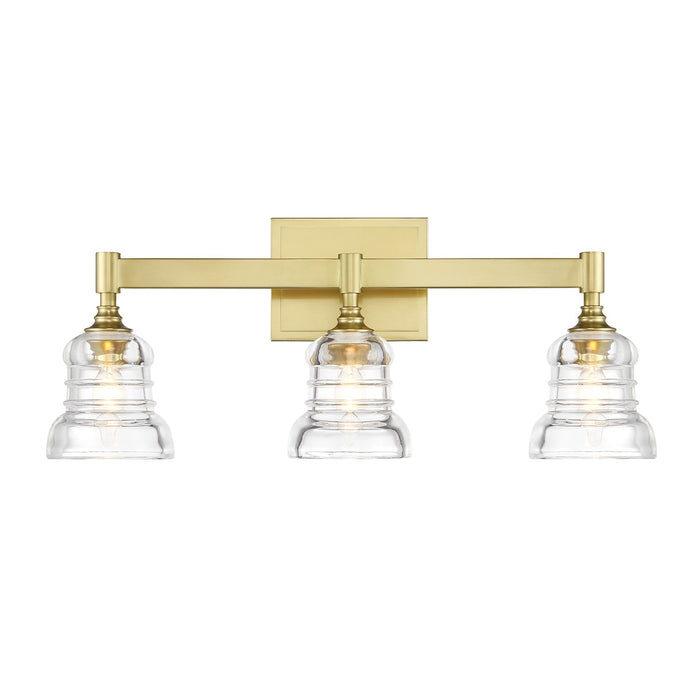 Crystorama GRG-1043-AG Three Light Bath, Aged Brass