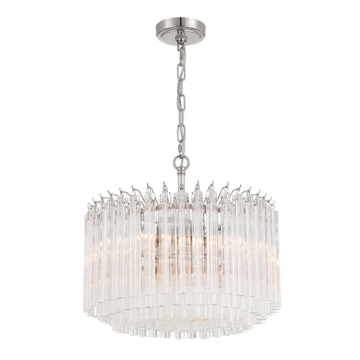 Crystorama LOF-5005-PN Five Light Chandelier, Polished Nickel