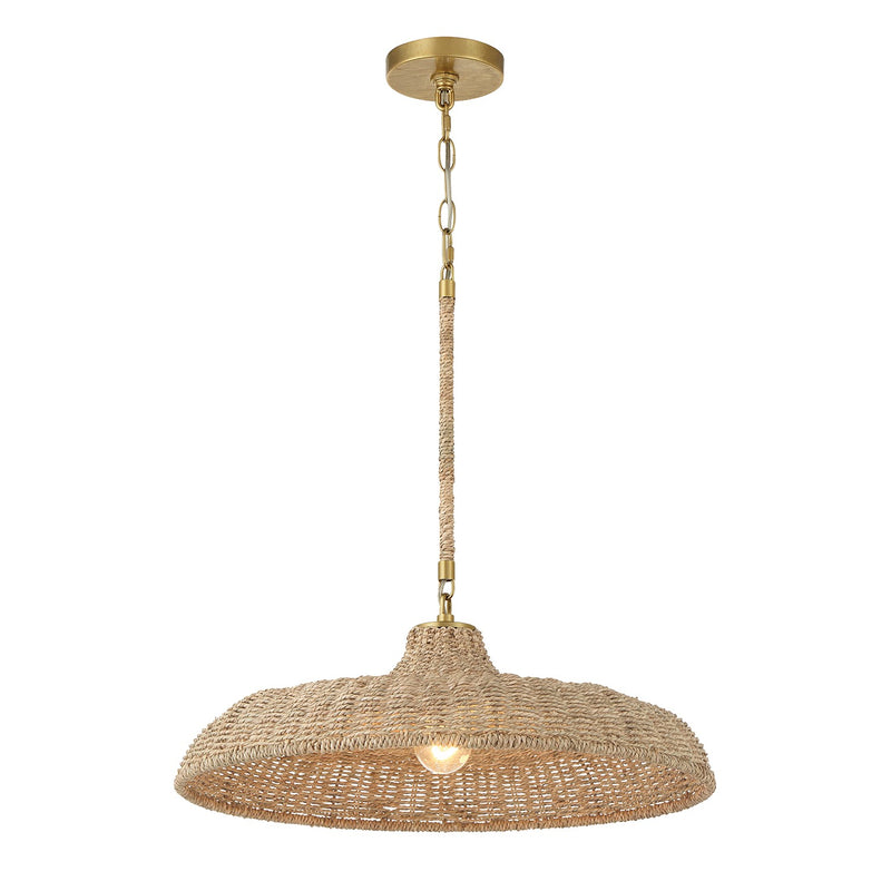 Crystorama ODS-7801-SG One Light Pendant, Soft Gold