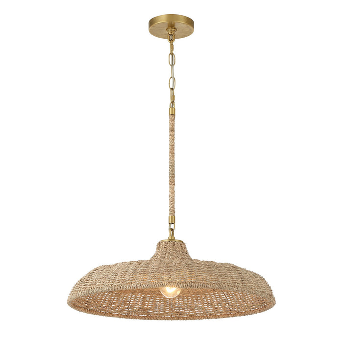 Crystorama ODS-7801-SG One Light Pendant, Soft Gold