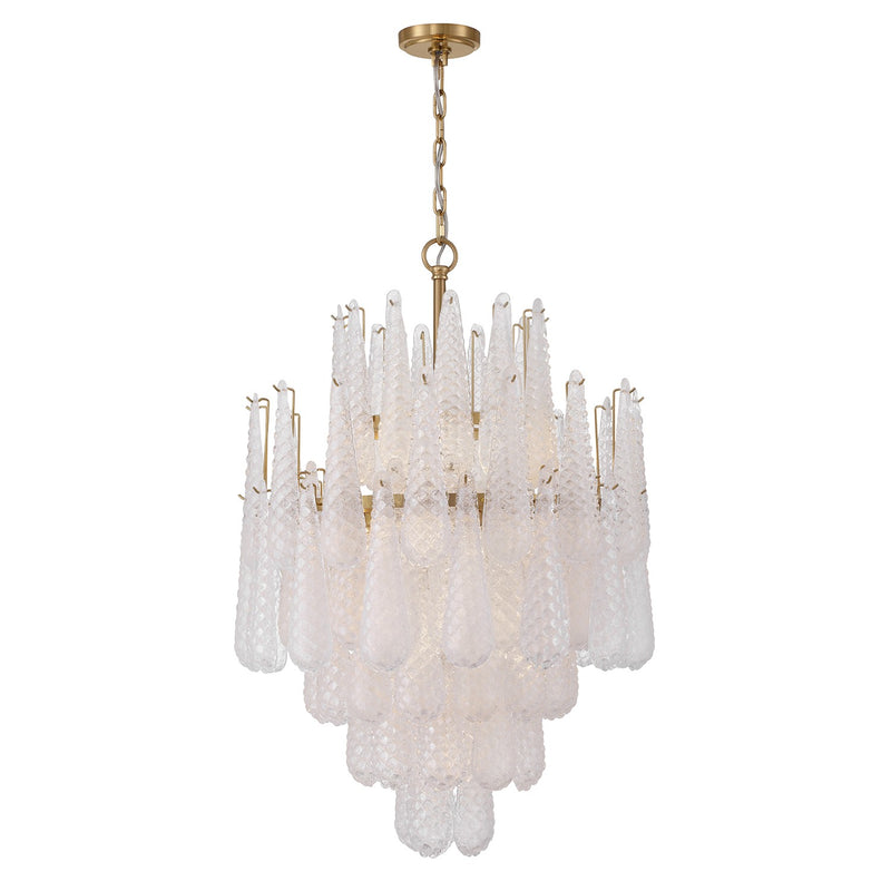 Crystorama OLL-6006-AG-CL 16 Light Chandelier, Aged Brass