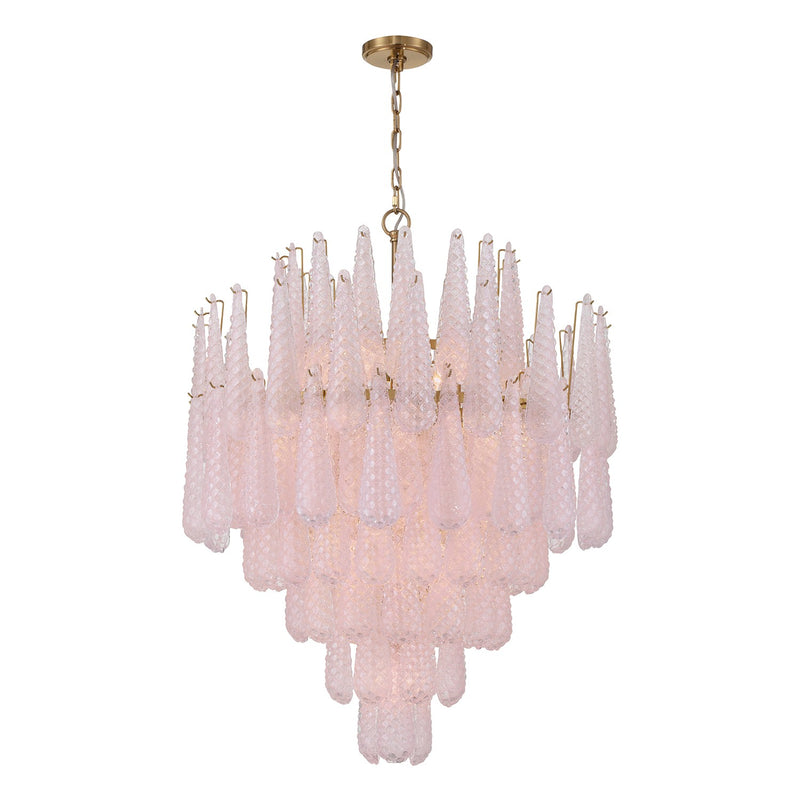 Crystorama OLL-6008-AG-BH 21 Light Chandelier, Aged Brass