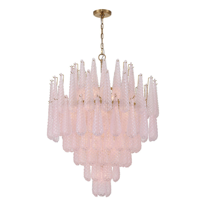 Crystorama OLL-6008-AG-BH 21 Light Chandelier, Aged Brass