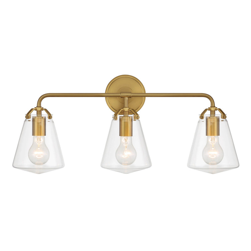 Crystorama VSS-7013-LG Three Light Bath, Luxe Gold
