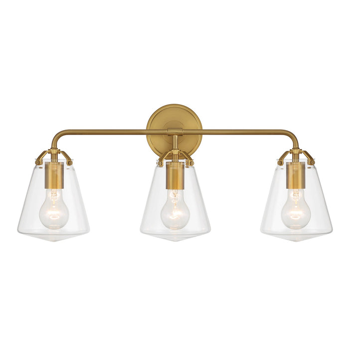 Crystorama VSS-7013-LG Three Light Bath, Luxe Gold