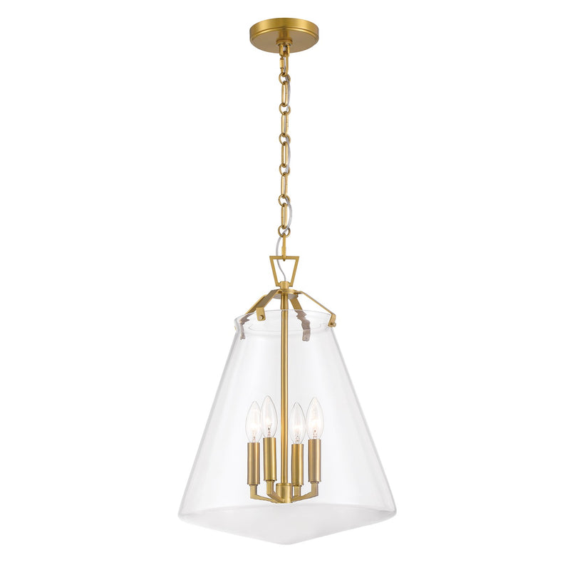 Crystorama VSS-7015-LG Four Light Pendant, Luxe Gold