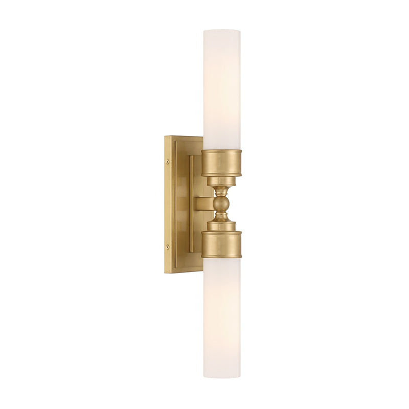 Crystorama WLX-302-AG LED Wall Sconce, Aged Brass