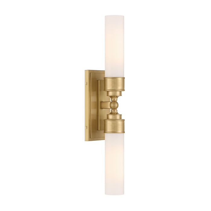 Crystorama WLX-302-AG LED Wall Sconce, Aged Brass