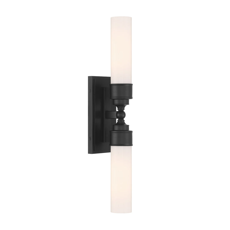 Crystorama WLX-302-MK LED Wall Sconce, Matte Black