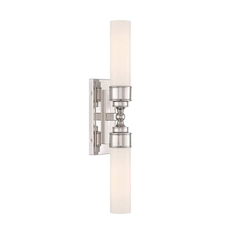 Crystorama WLX-302-PN LED Wall Sconce, Polished Nickel