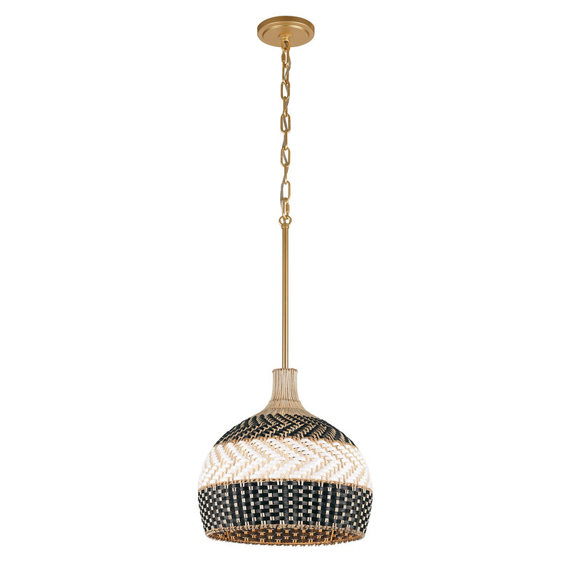 Crystorama ZAN-9003-SG-MK Three Light Pendant, Soft Gold