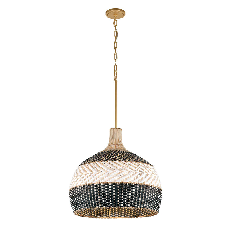 Crystorama ZAN-9005-SG-MK Five Light Pendant, Soft Gold