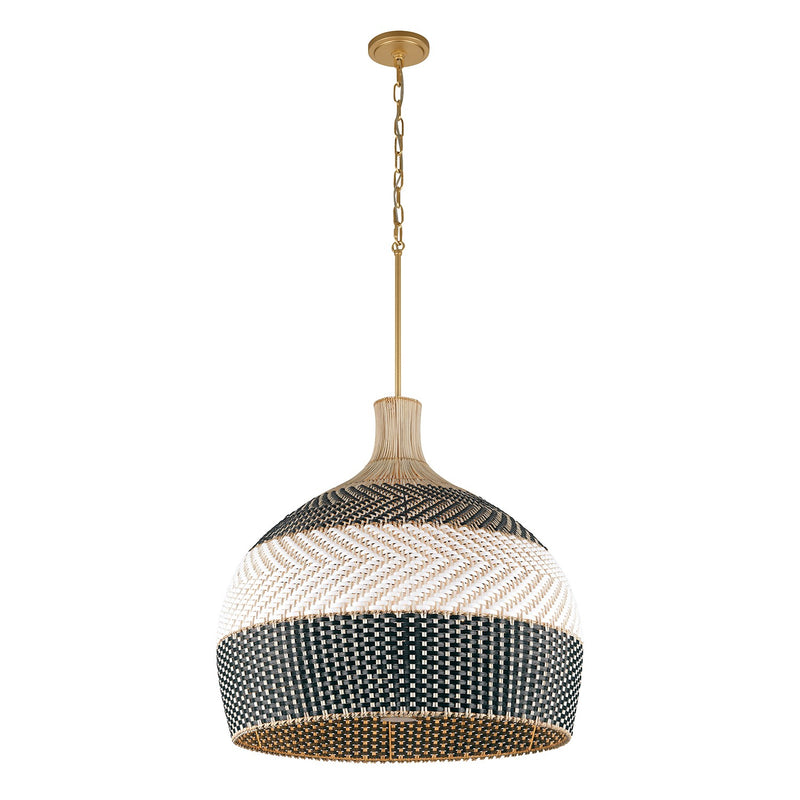 Crystorama ZAN-9006-SG-MK Six Light Pendant, Soft Gold