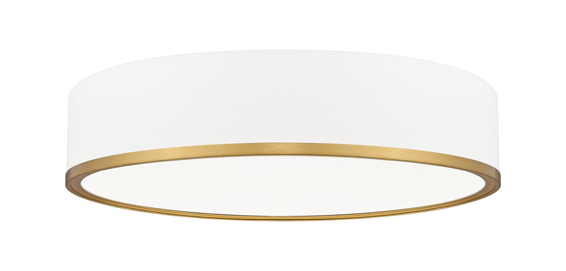 Z-Lite 1018F20-MW-MGLD-LED LED Flush Mount, Matte White + Modern Gold