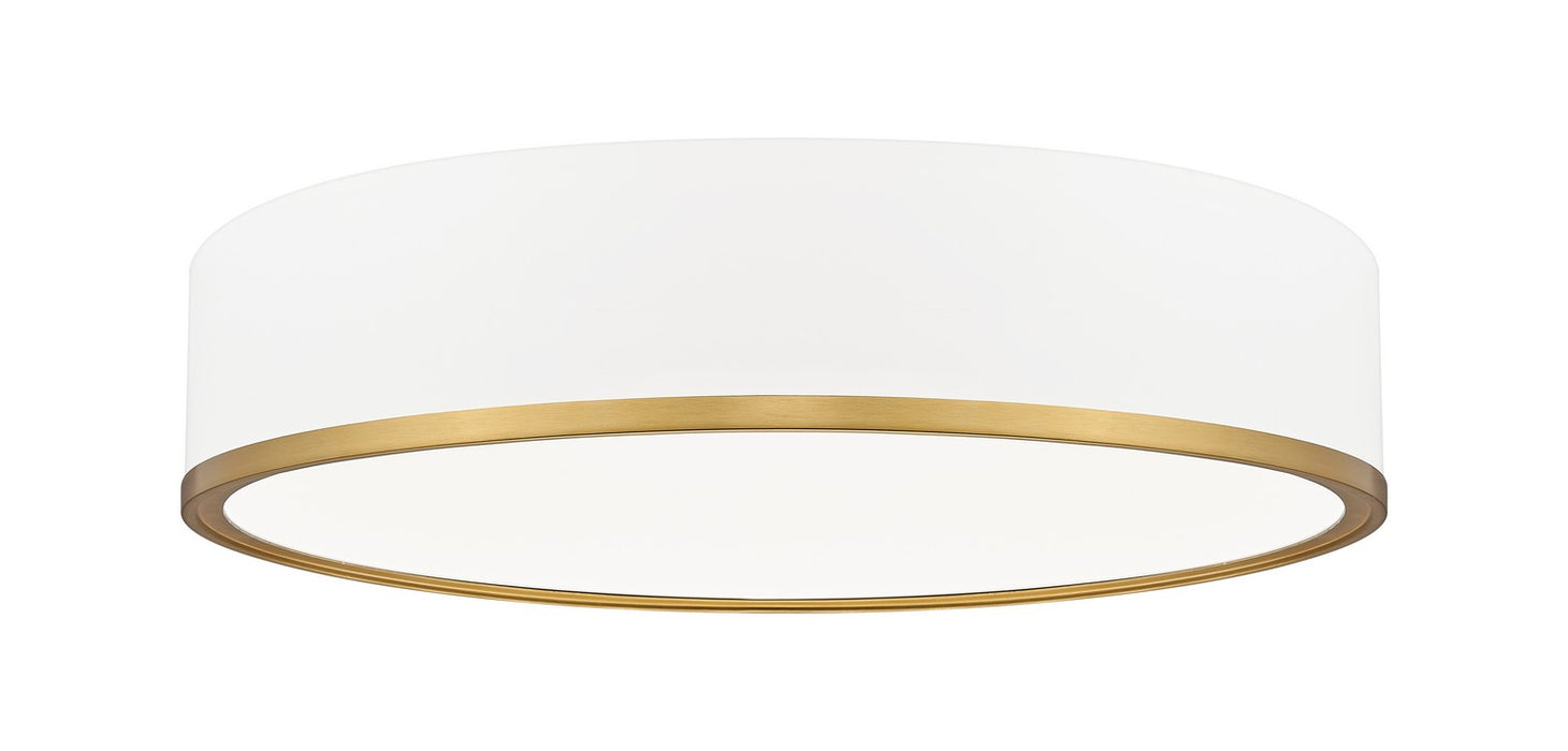 Z-Lite 1018F20-MW-MGLD-LED LED Flush Mount, Matte White + Modern Gold