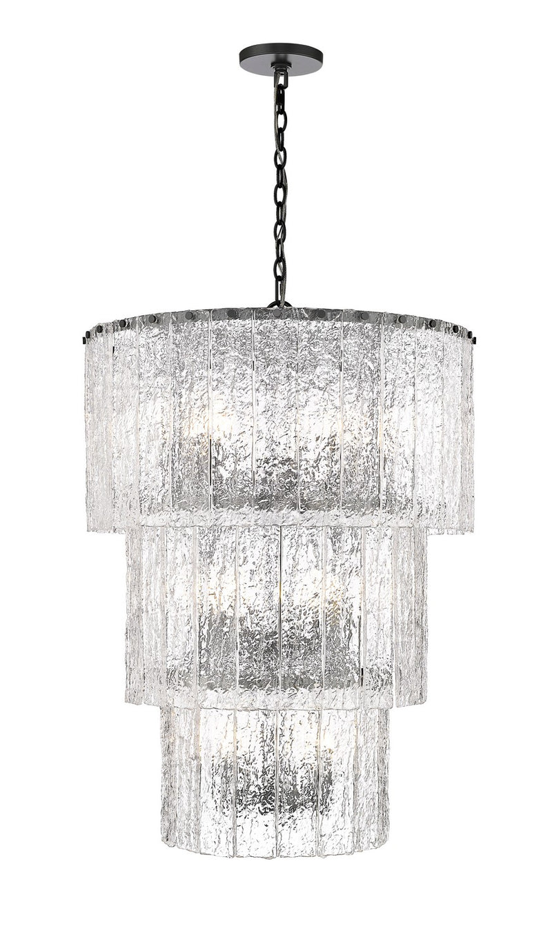Z-Lite 1943-36MB 12 Light Chandelier, Matte Black