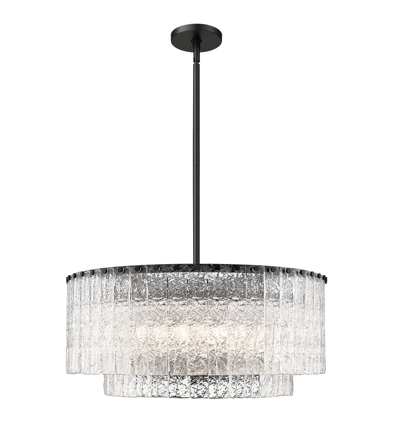Z-Lite 1943P26-2-MB Ten Light Pendant, Matte Black