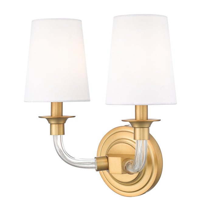 Z-Lite 1950-2S-RB Two Light Wall Sconce, Rubbed Brass