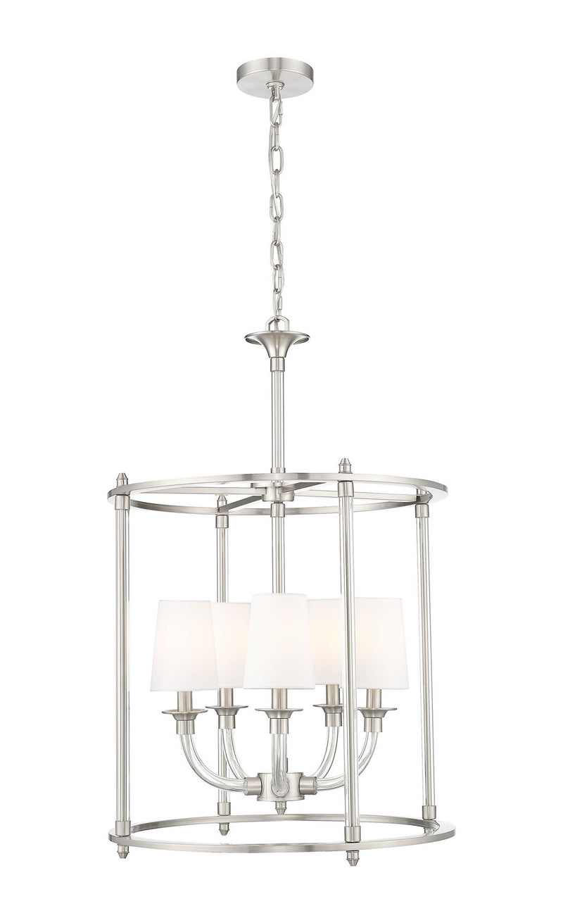 Z-Lite 1950-5C-BN Five Light Chandelier, Brushed Nickel