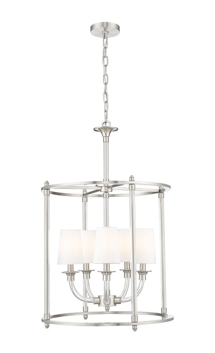 Z-Lite 1950-5C-BN Five Light Chandelier, Brushed Nickel
