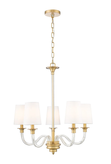 Z-Lite 1950-5RB Five Light Chandelier, Rubbed Brass