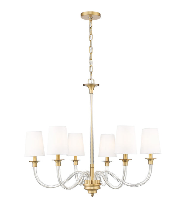 Z-Lite 1950-6RB Six Light Chandelier, Rubbed Brass