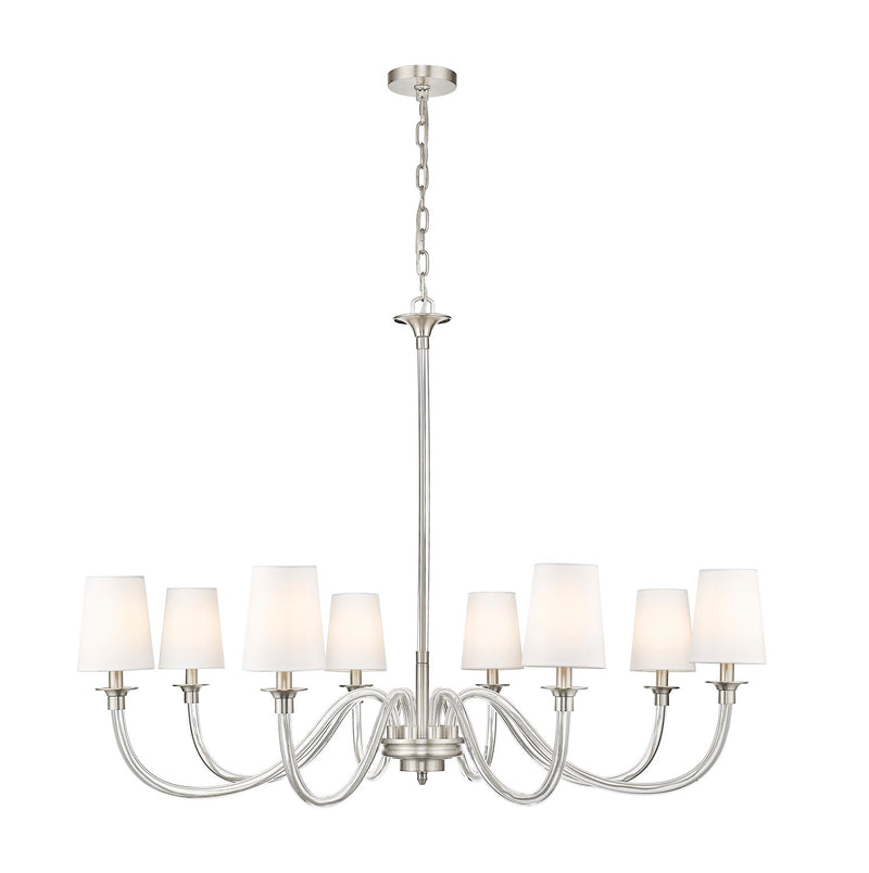 Z-Lite 1950-8BN Eight Light Chandelier, Brushed Nickel