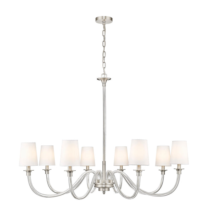 Z-Lite 1950-8BN Eight Light Chandelier, Brushed Nickel