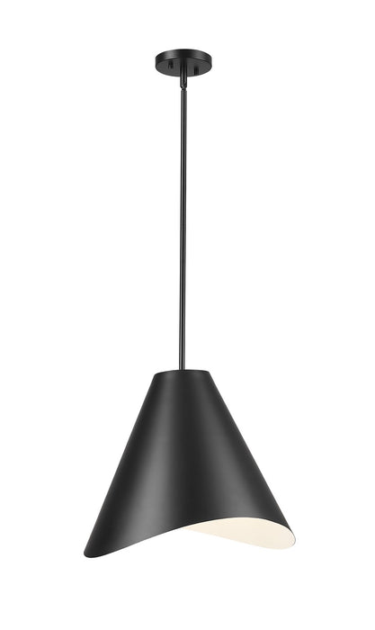 Z-Lite 1952P18-MB One Light Pendant, Matte Black